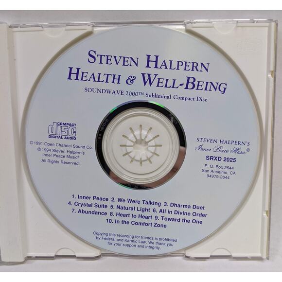 Steven Halpern – Radiant Health & Well Being CD - 1994 Meditation, Therapy - Picture 2 of 5